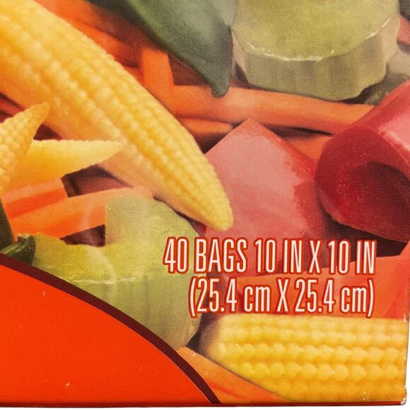 Ziploc Zip’n Steam Large Bags 40 Count Box NEW Discontinued 3-5 Servings 10X10” - Picture 4 of 9